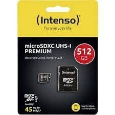 Intenso microSD 512GB UHS-I Perf CL10 90MB/s