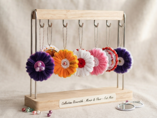 Petit, miroir en fleurs