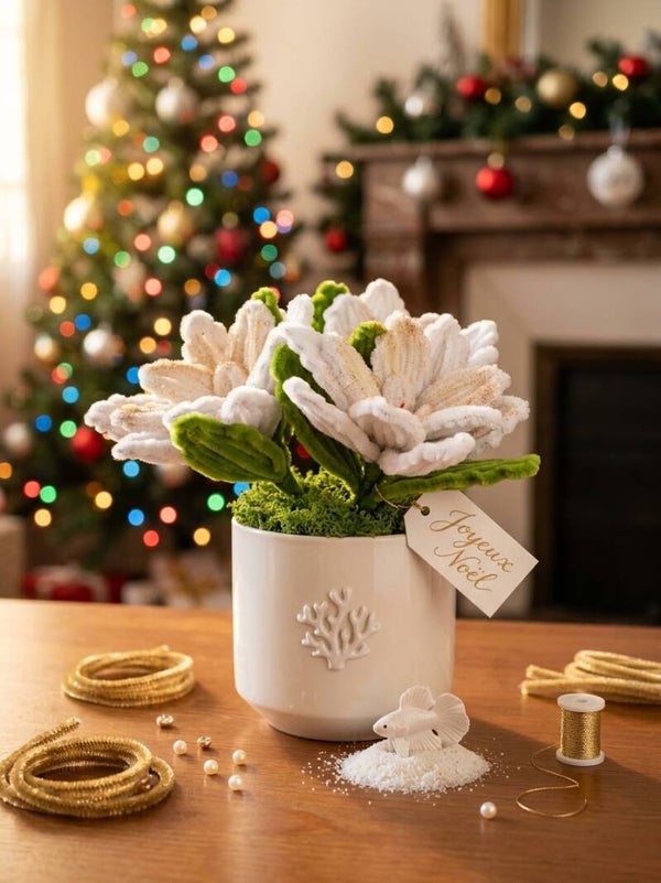 Fleurs de Noël blanche
