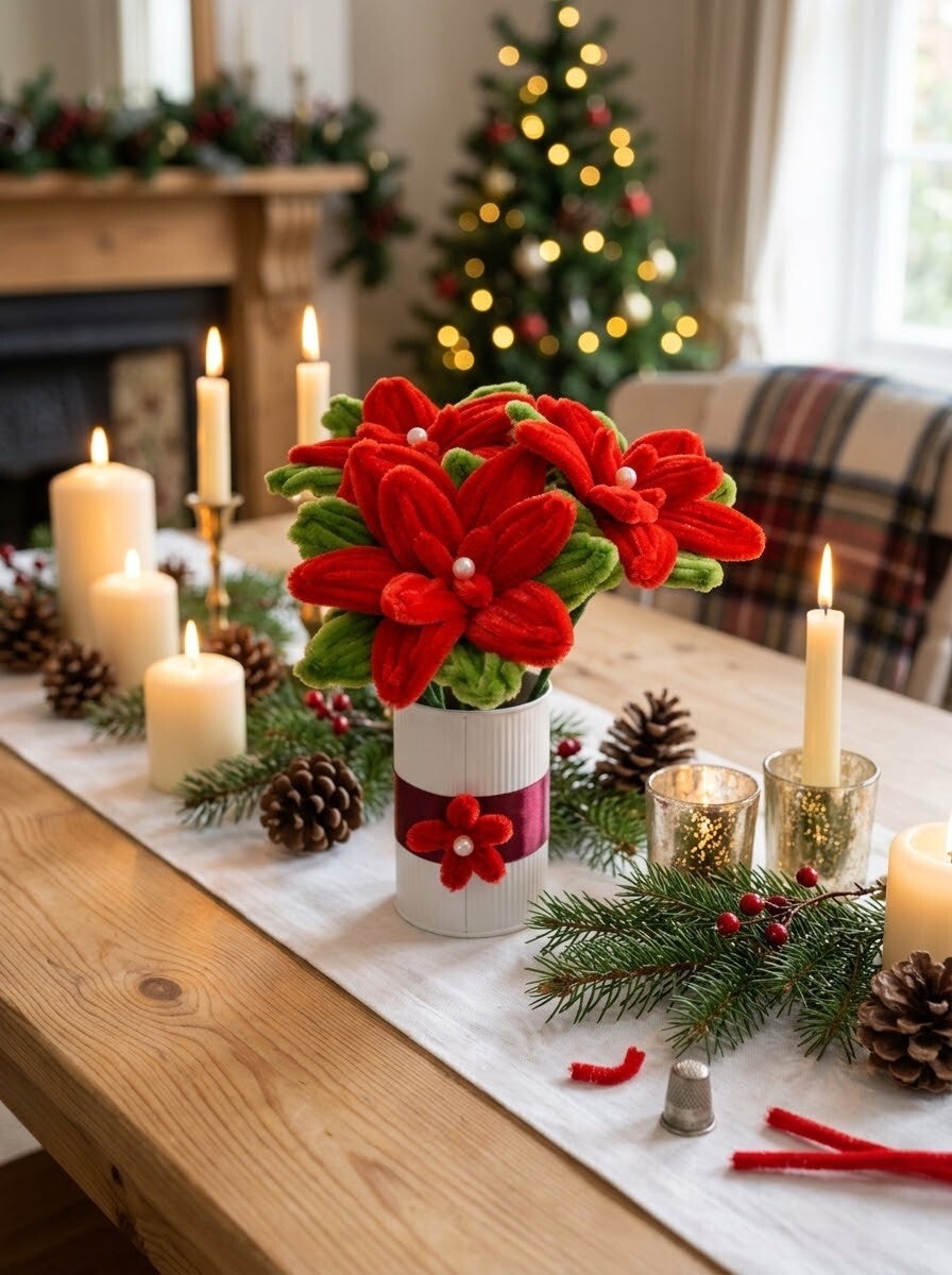 Fleurs de Noël en pot