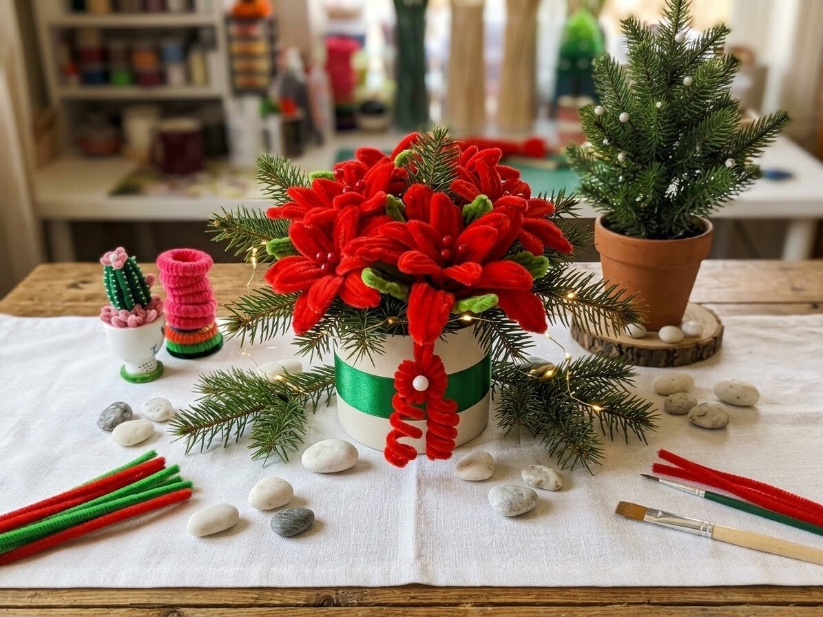 Fleurs de Noël en pot