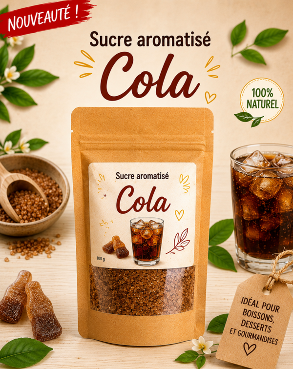 🍬 Sucre Aromatisé Cola – 100 g