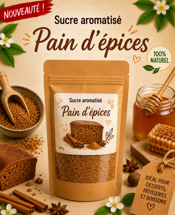 🍯 Sucre Aromatisé Pain d'Épices – 100 g