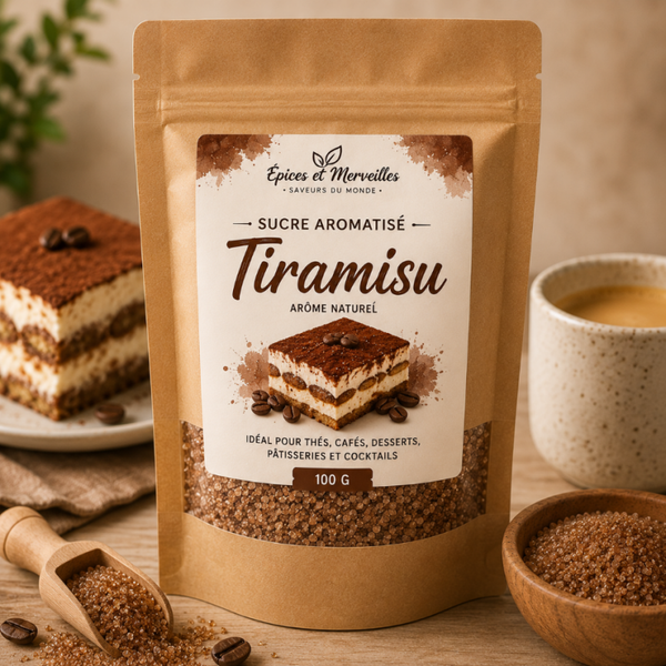 ☕ Sucre Aromatisé Tiramisu – 100 g
