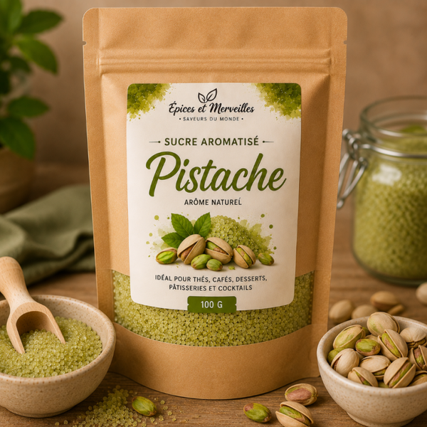 💚 Sucre Aromatisé Pistache – 100 g