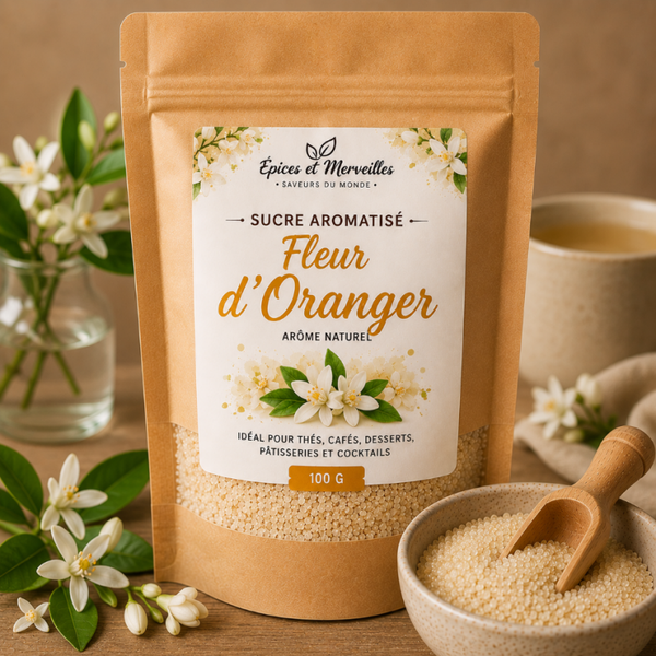 🌸 Sucre Aromatisé Fleur d'Oranger – 100 g