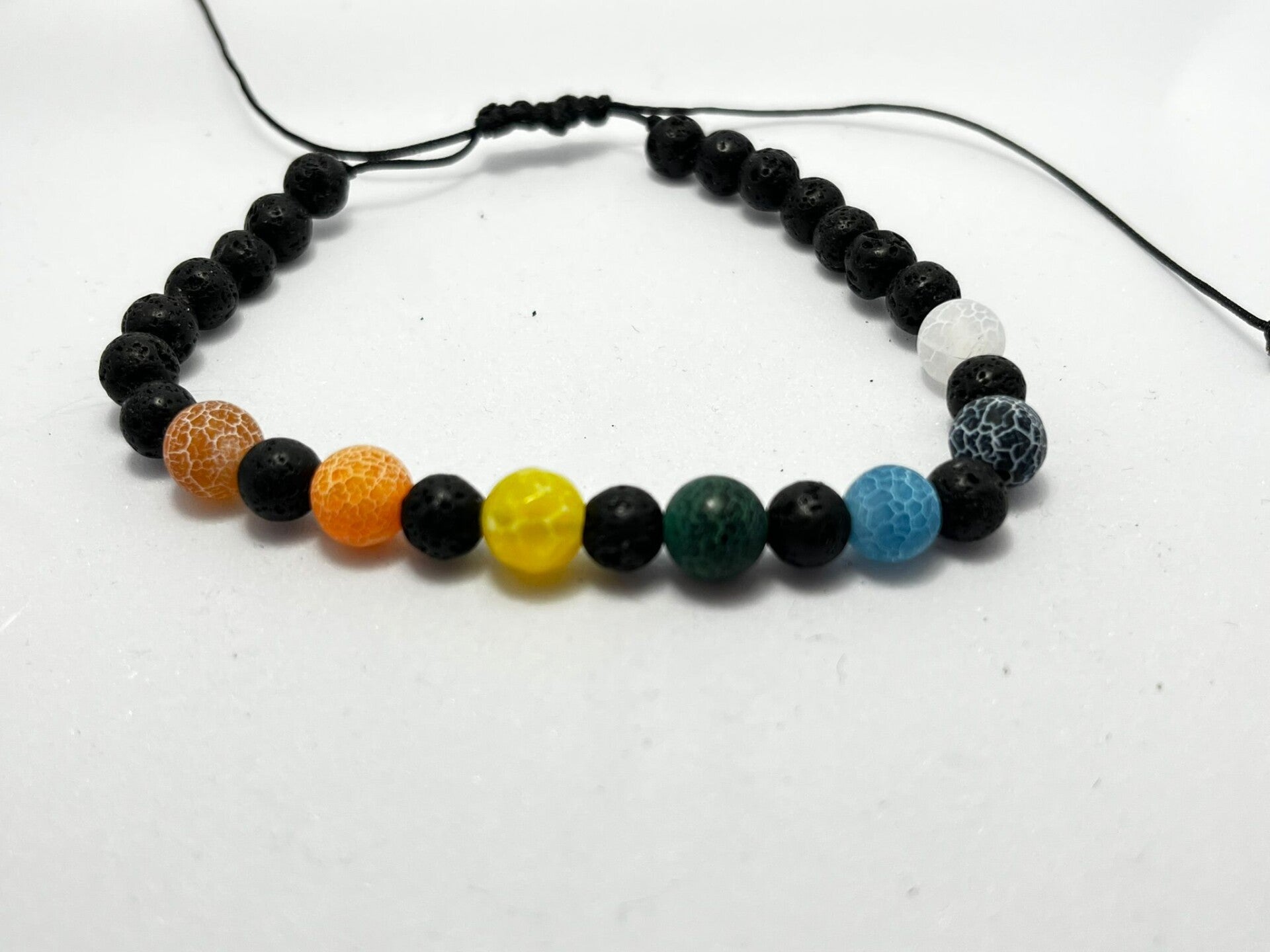 BRACCIALE 6 MM PIETRA LAVICA | Ingrosso articoli etnici, articoli
