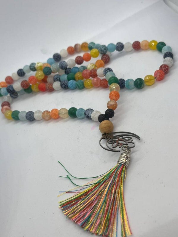 MALA CON PIETRE DI AGATA CHAKRA