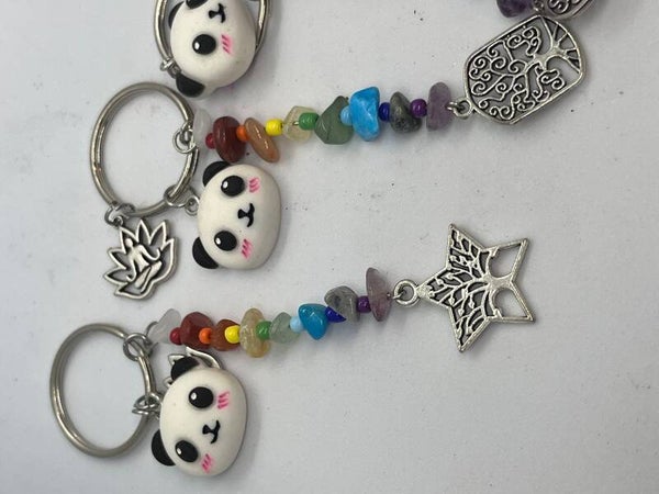 PORTACHIAVI MANASHANTI CON PIETRE CHAKRA