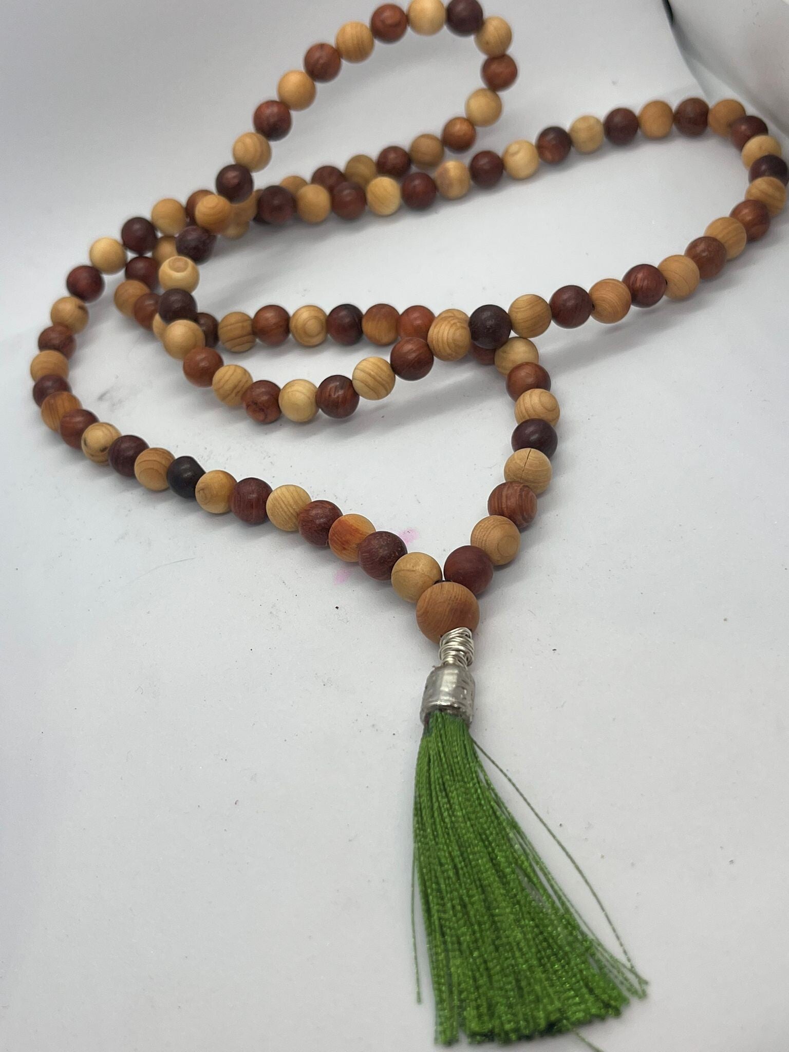 MALA TIBETANO CON LEGNO DI PALISSANDRO E PALO SANTO