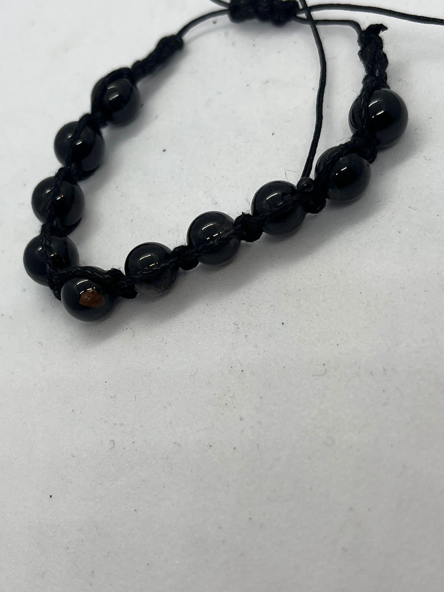 BRACCIALE SHAMBALLA IN TORMALINA NERA