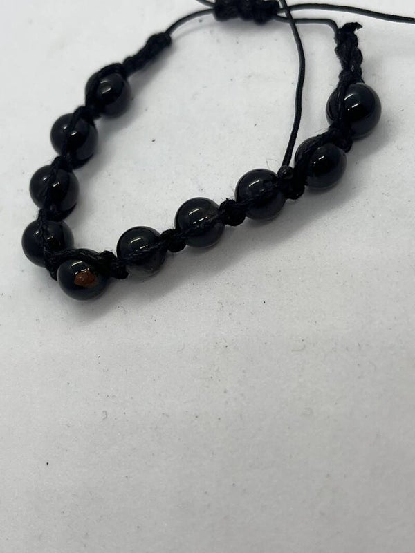 BRACCIALE SHAMBALLA IN TORMALINA NERA