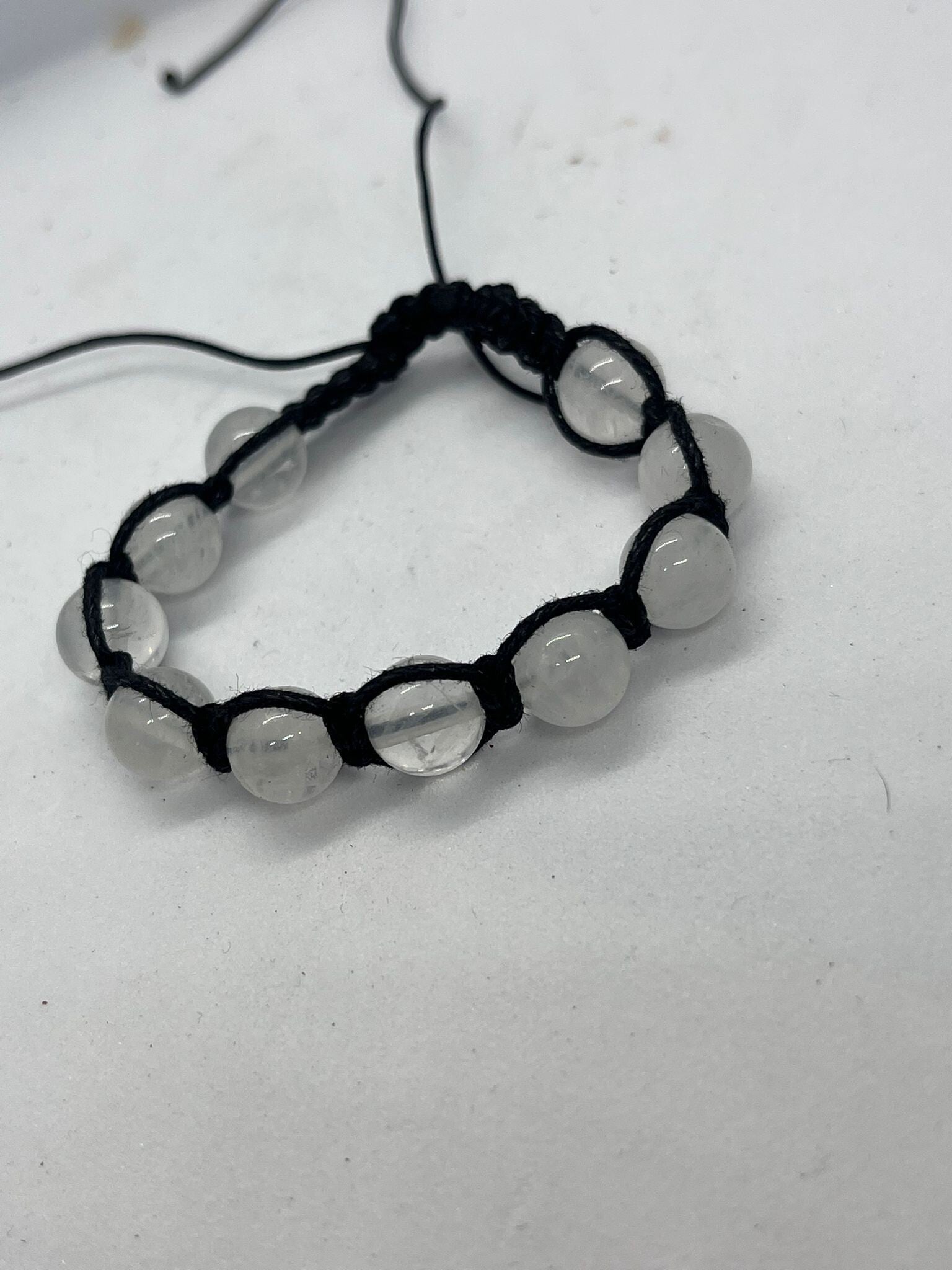 BRACCIALE SHAMBALLA IN QUARZO IALINO / PIETRA DI ROCCA