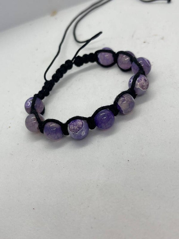 BRACCIALE SHAMBALLA IN AGATA VIOLA