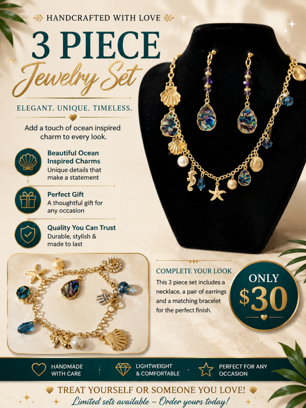 Three piece jewelry set