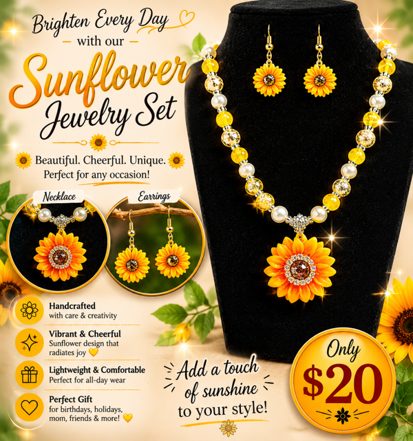 Sunflower two-piece jewelry set