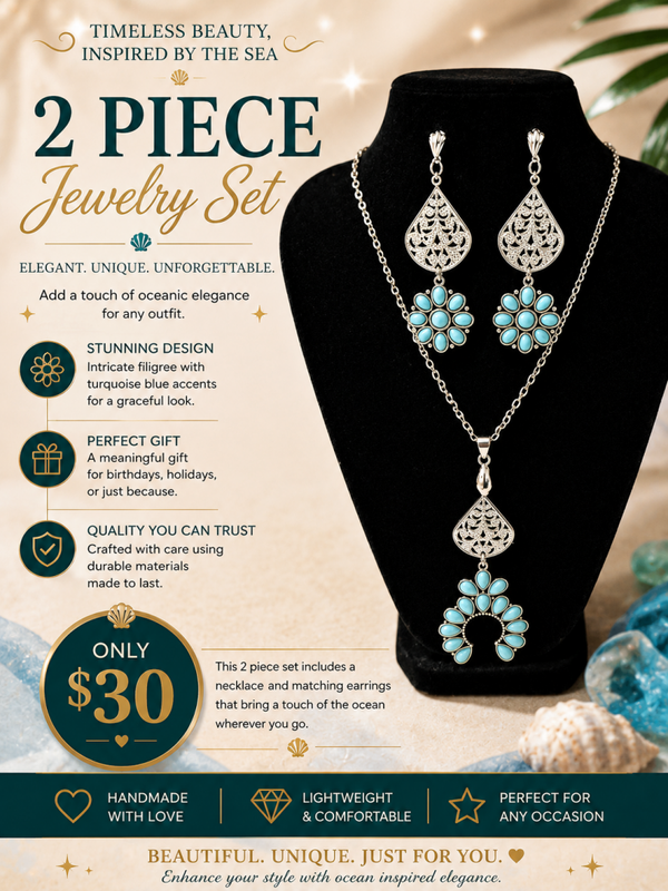 Two piece topaz jewelry set