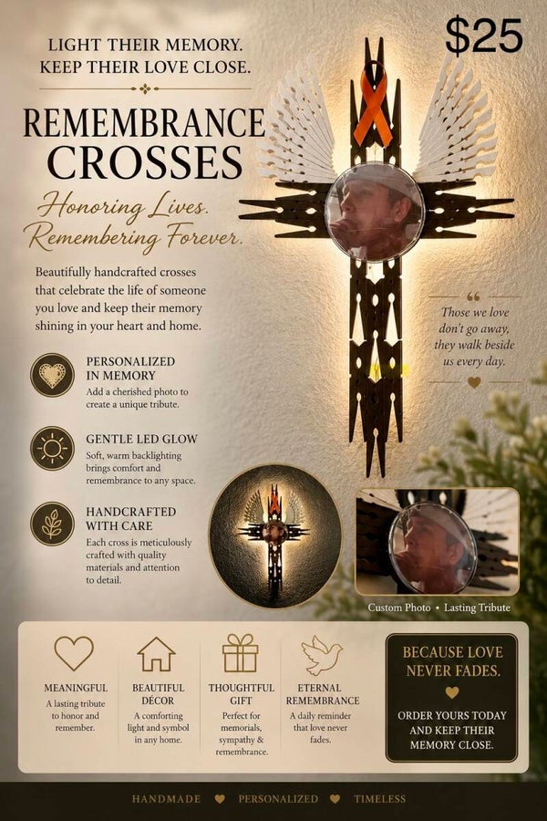 Remembrance light up crosses