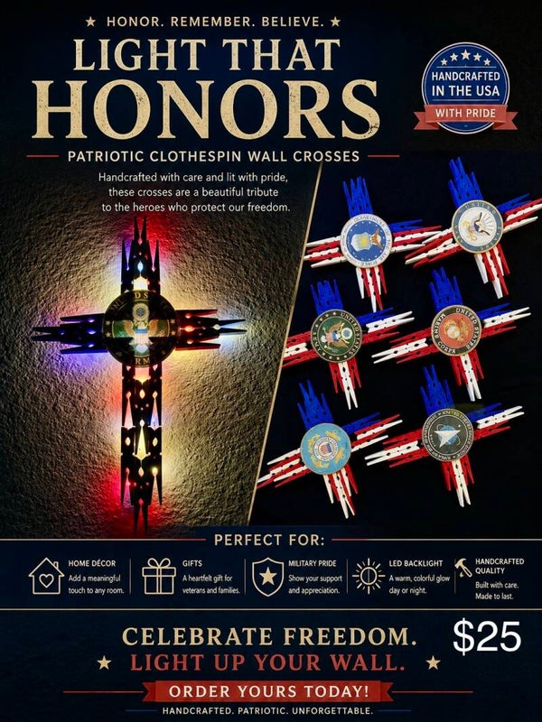 Light up military crosses