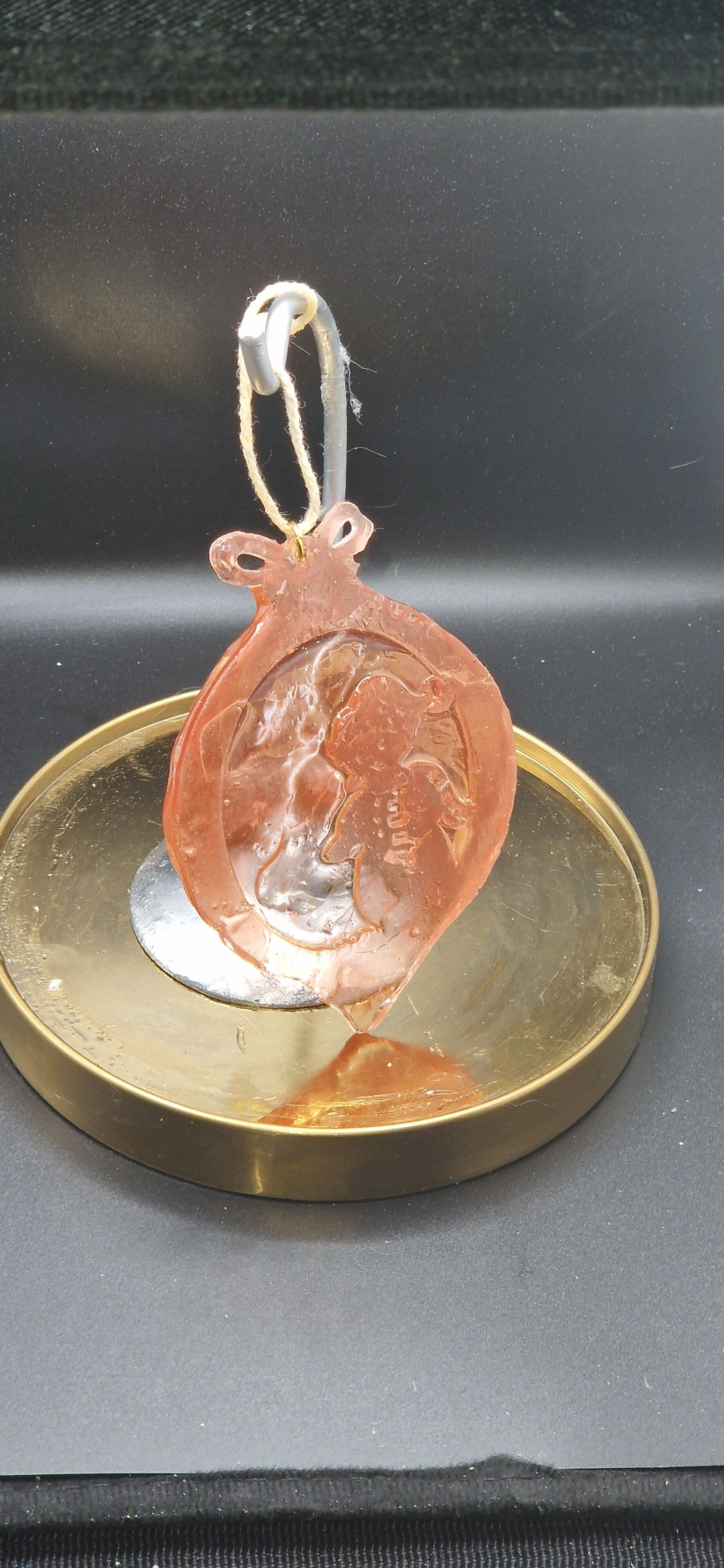 Décoration de Noël forme boule motif bonhomme de neige