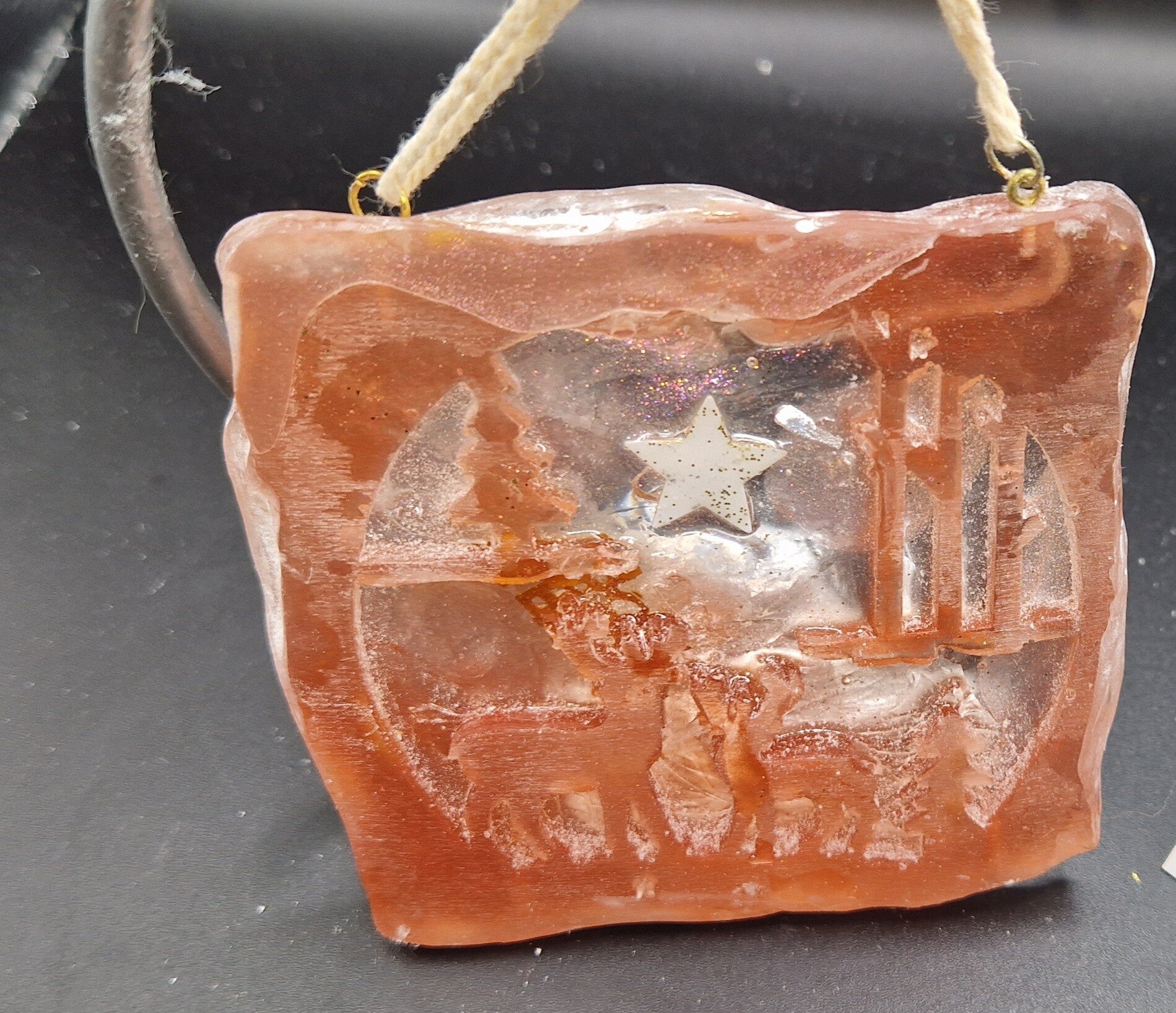 Décoration Noël motif biche rouge