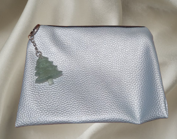 Pochette simili cuir gris vert
