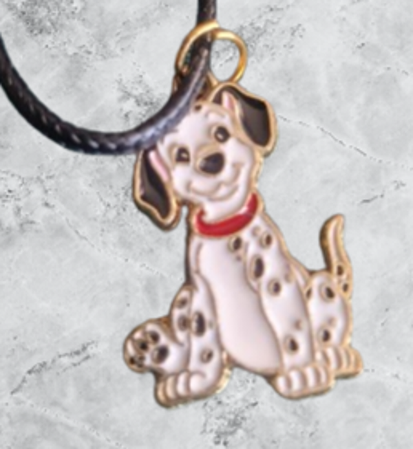 Collier avec pendentif dalmatien collier rouge