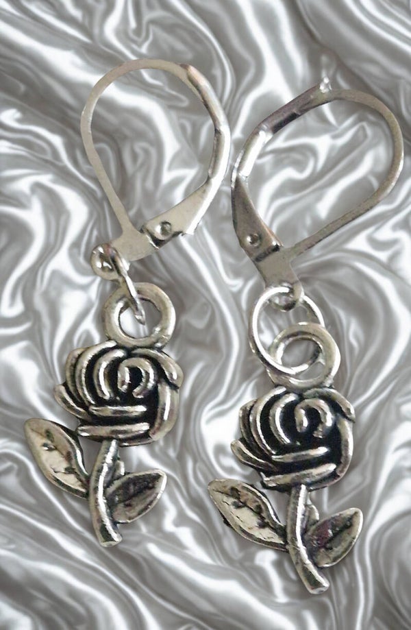 Boucles d'oreilles acier motif  spirale modèle 2argenté