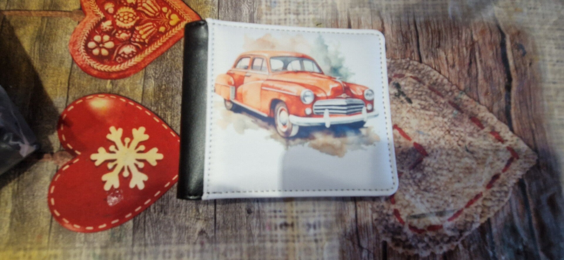 Portefeuille imprimé voiture ancienne modèle 2