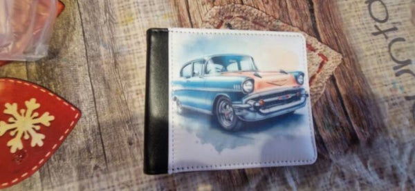 Portefeuille imprimé voiture ancienne modèle 1