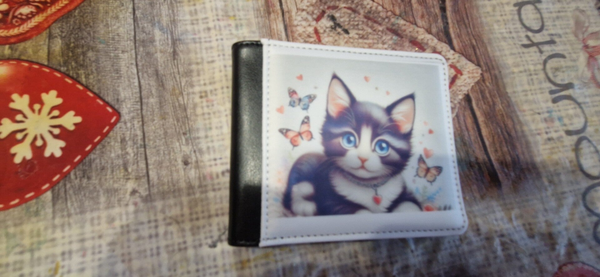 Portefeuille imprimé chat