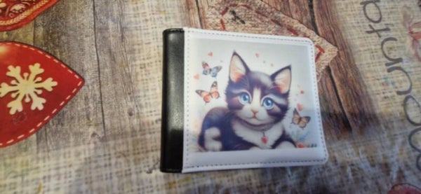 Portefeuille imprimé chat