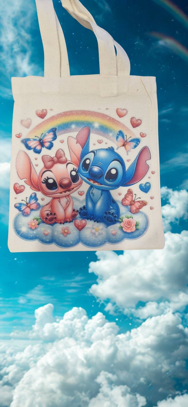 Sac tissu coton crème imprimé motif groot avec des ailes