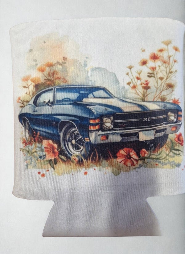 Pochette pour canette / bouteille d'eau motif voiture ancienne modèle 1