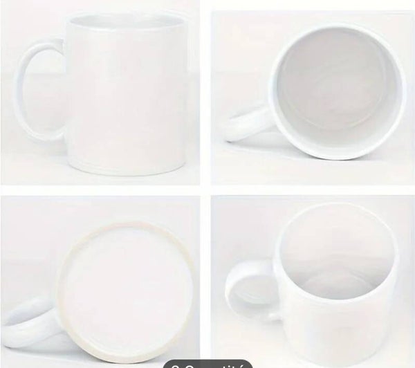 Tasse en céramique blanche motif personnalisable