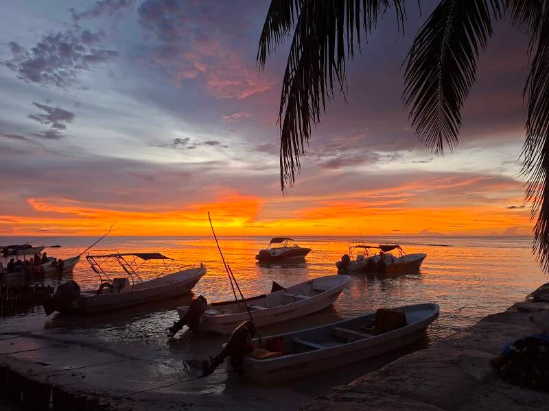 Zonsondergang, Isla Holbox, Mexico