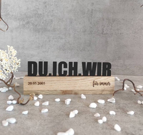Du Ich Wir - Aufsteller (personalisiert)
