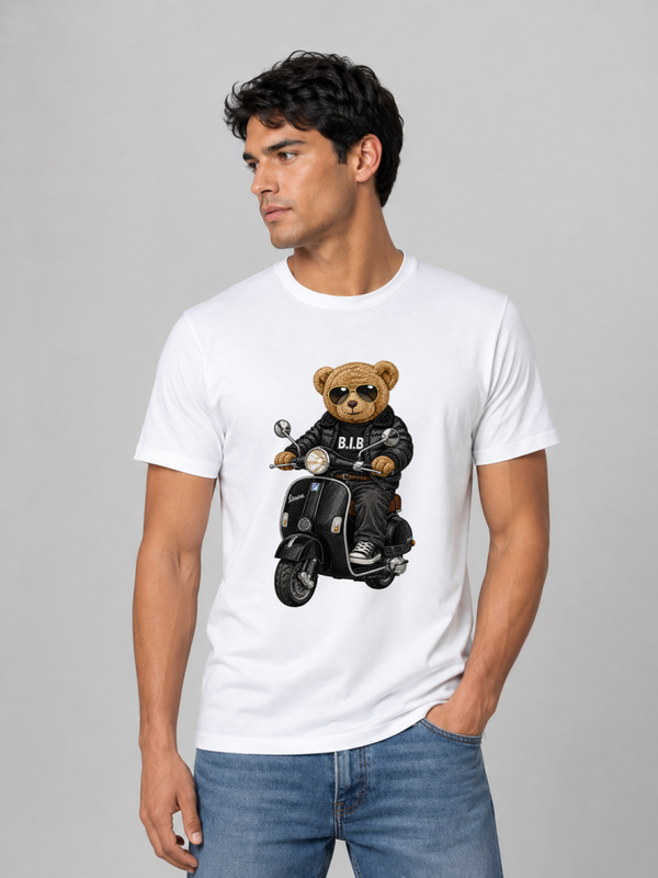 CAMISETA BLANCA CABALLERO BEAR