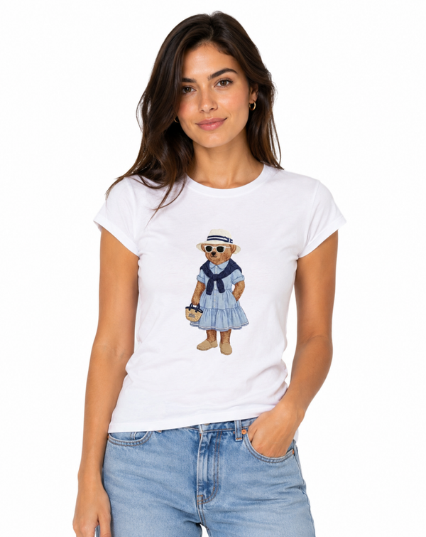CAMISETA BLANCA SEÑORA BEACH BEAR