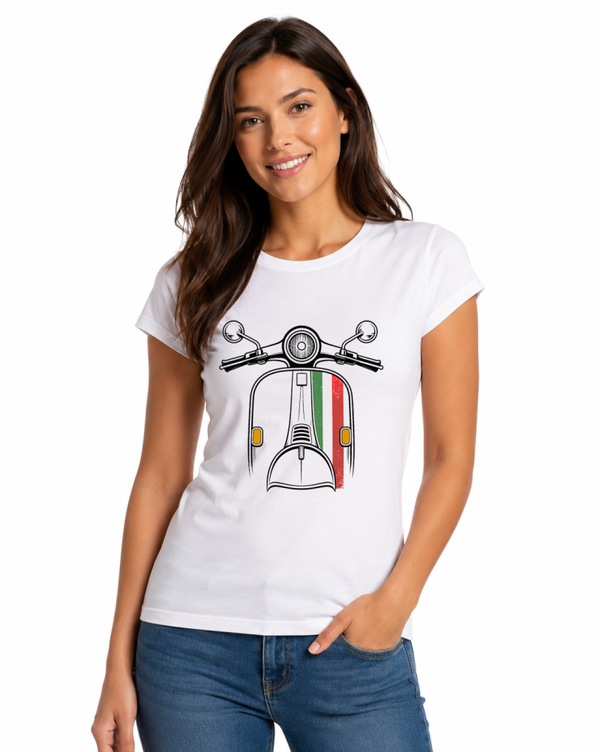 CAMISETA BLANCA SEÑORA SCOOTER