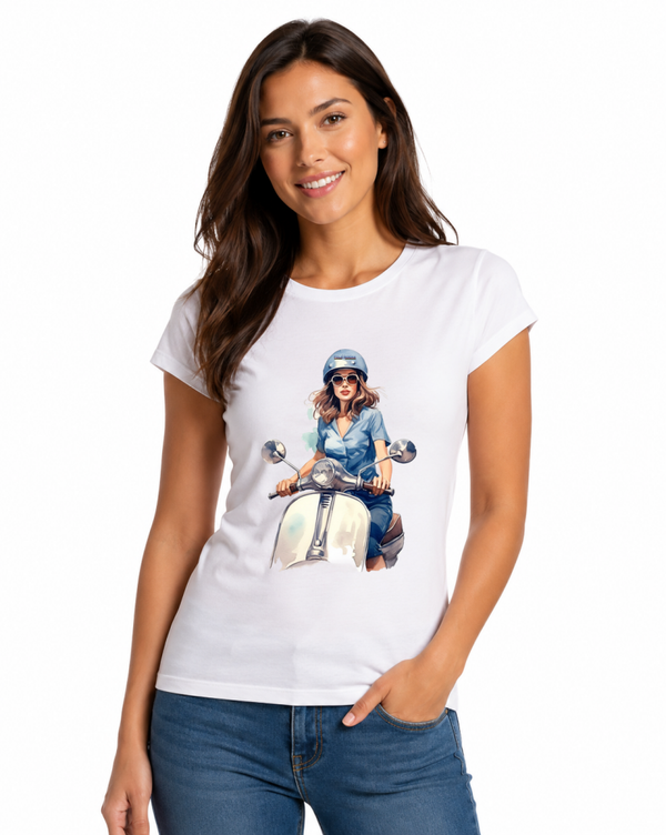 CAMISETA BLANCA SEÑORA SCOOTER GIRL