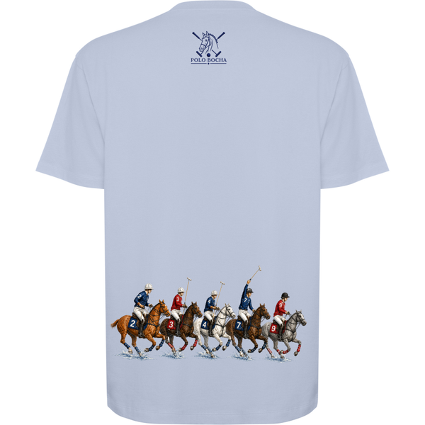 CAMISETA CABALLERO OVERSIZE AZUL ZEN POLO TEAM