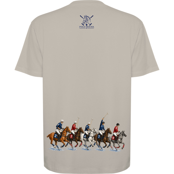 CAMISETA SEÑORA OVERSIZE GRIS POLO TEAM