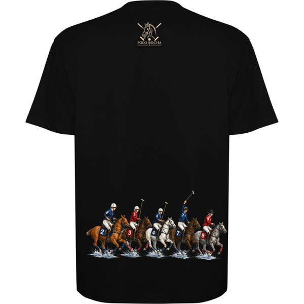CAMISETA SEÑORA OVERSIZE NEGRA POLO TEAM
