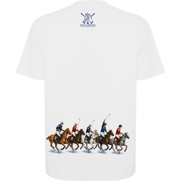 CAMISETA SEÑORA OVERSIZE BLANCA POLO TEAM