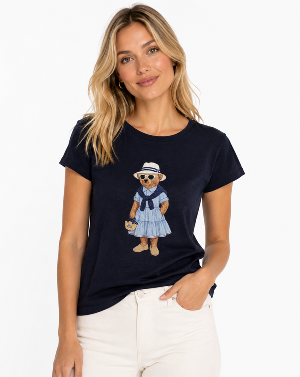 CAMISETA MARINO SEÑORA BEACH BEAR