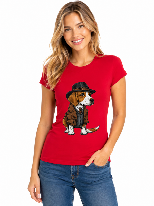 CAMISETA ROJA SEÑORA BEAGLE
