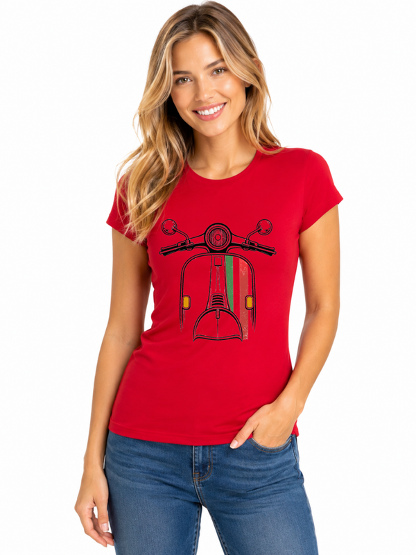 CAMISETA ROJO SEÑORA SCOOTER