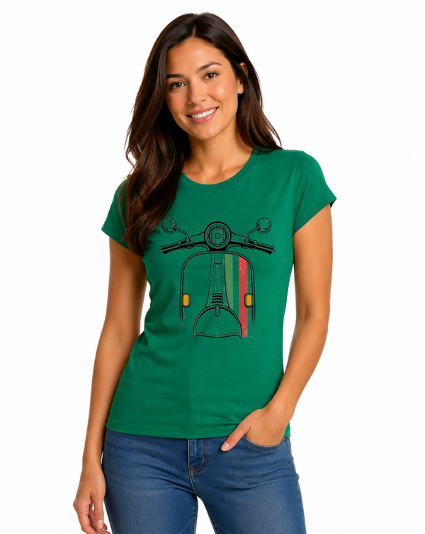 CAMISETA VERDE SEÑORA SCOOTER