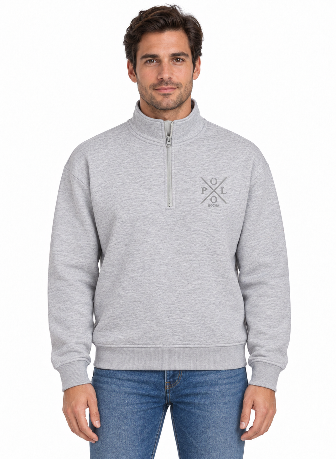 HALF ZIP SWEATSHIRT UNISEX HALFZIP100AS